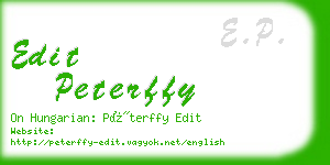 edit peterffy business card